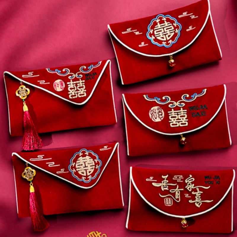 Wedding Envelopes - Enveloppe rouge de mariage à motifs