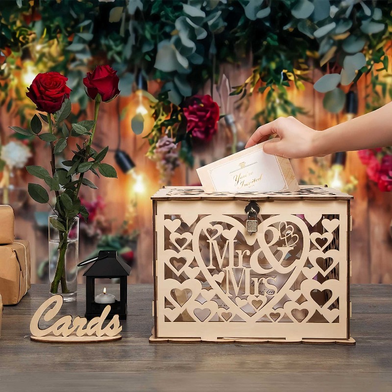 Wedding Card Box - Bricolage en bois M. & Mme