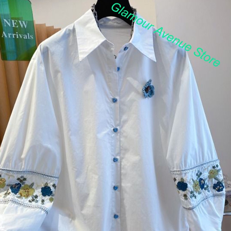 Chemise blanche brodée de luxe - Good Floral & Wedding Decor Supply Photos avis et prix