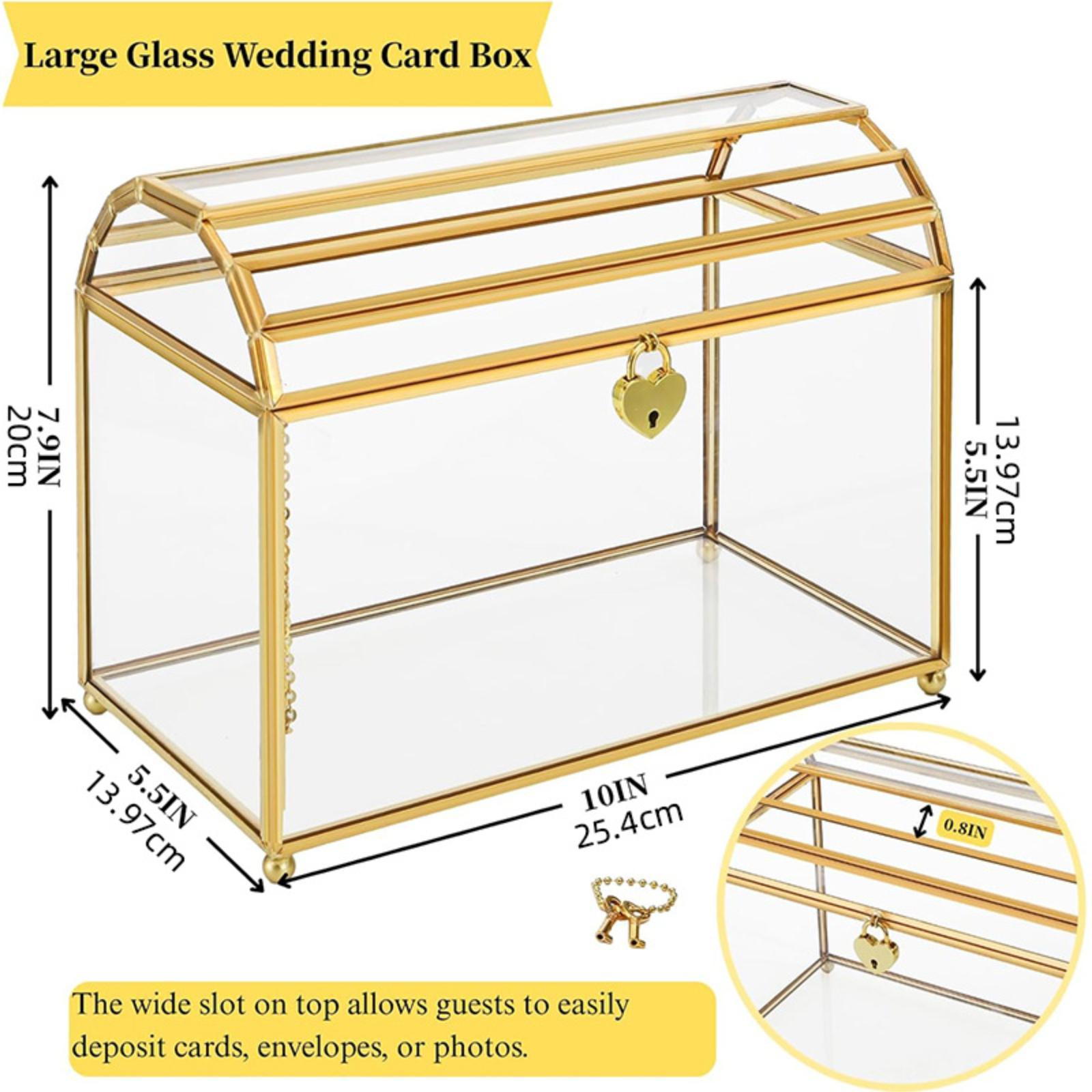Boîte de rangement en verre po - Wedding Card Box avis et prix