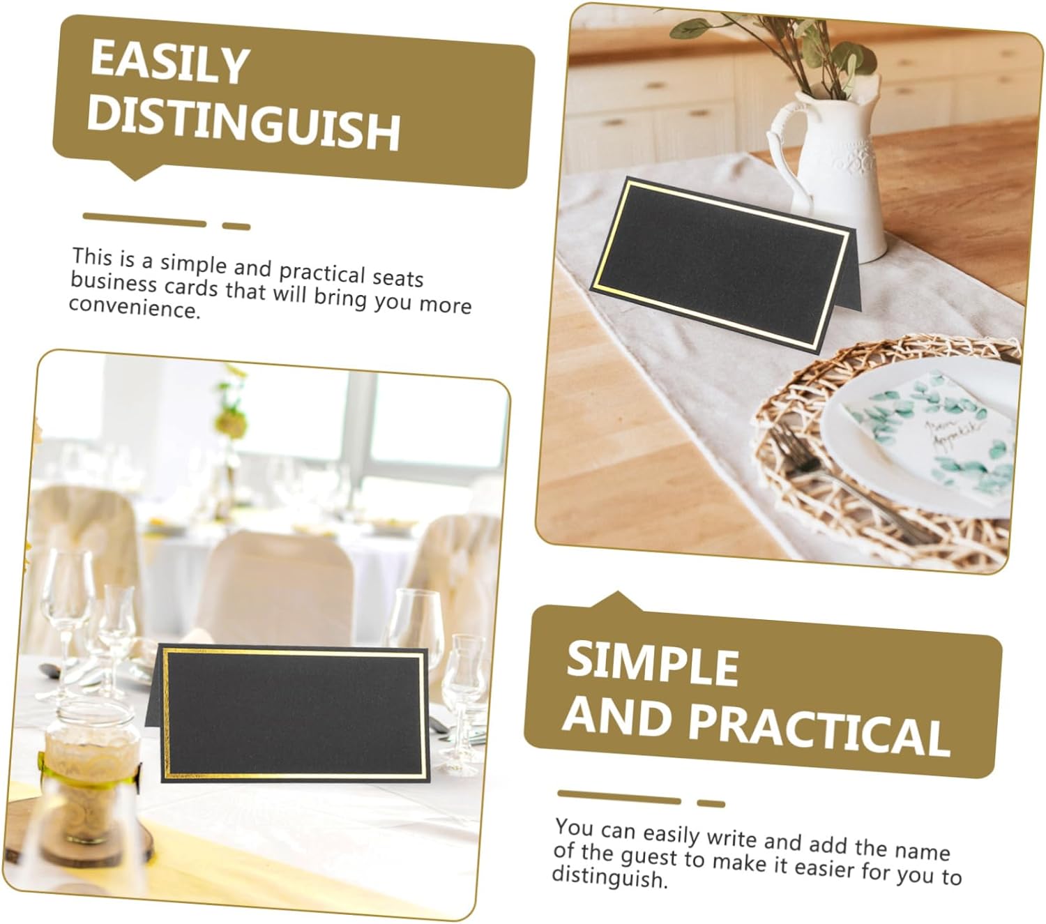 Carte de Place avec nom en or  - Table Number Gold avis et prix